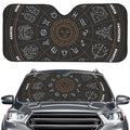 Vintage Zodiac Circle Print Car Windshield Sun Shade
