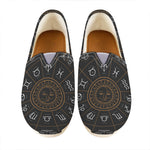 Vintage Zodiac Circle Print Casual Shoes