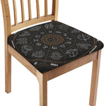 Vintage Zodiac Circle Print Chair Cushion Cover