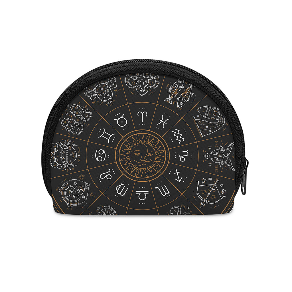 Vintage Zodiac Circle Print Coin Purse