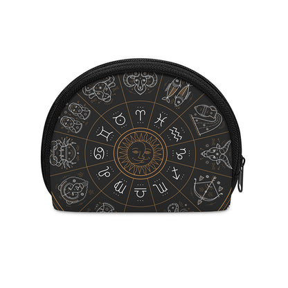 Vintage Zodiac Circle Print Coin Purse