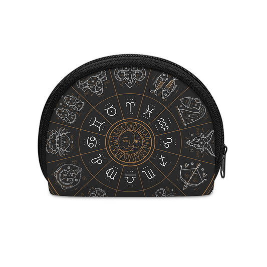 Vintage Zodiac Circle Print Coin Purse
