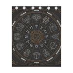 Vintage Zodiac Circle Print Curtain