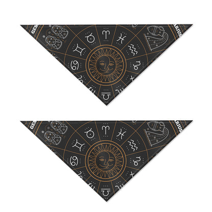 Vintage Zodiac Circle Print Dog Bandana