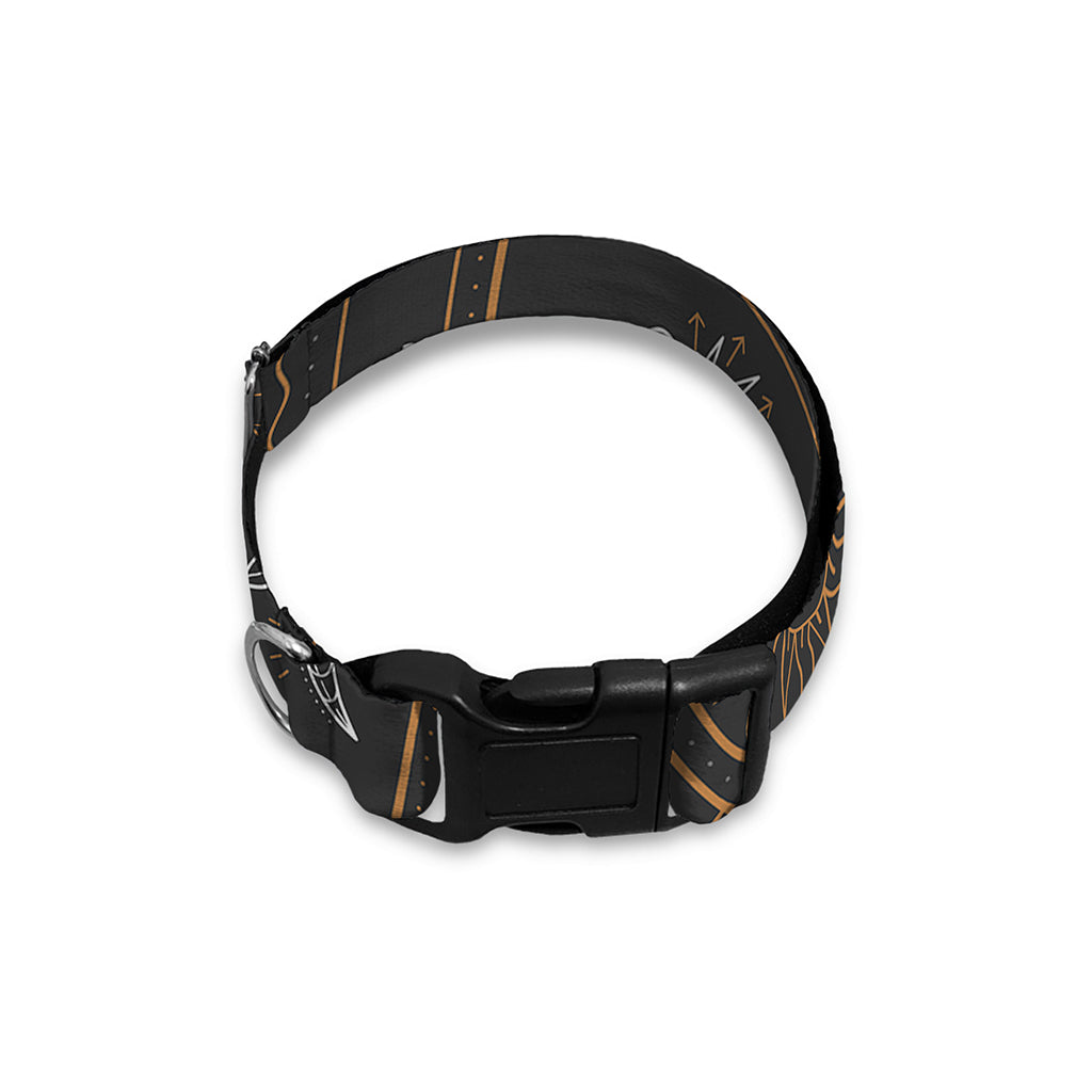 Vintage Zodiac Circle Print Dog Collar