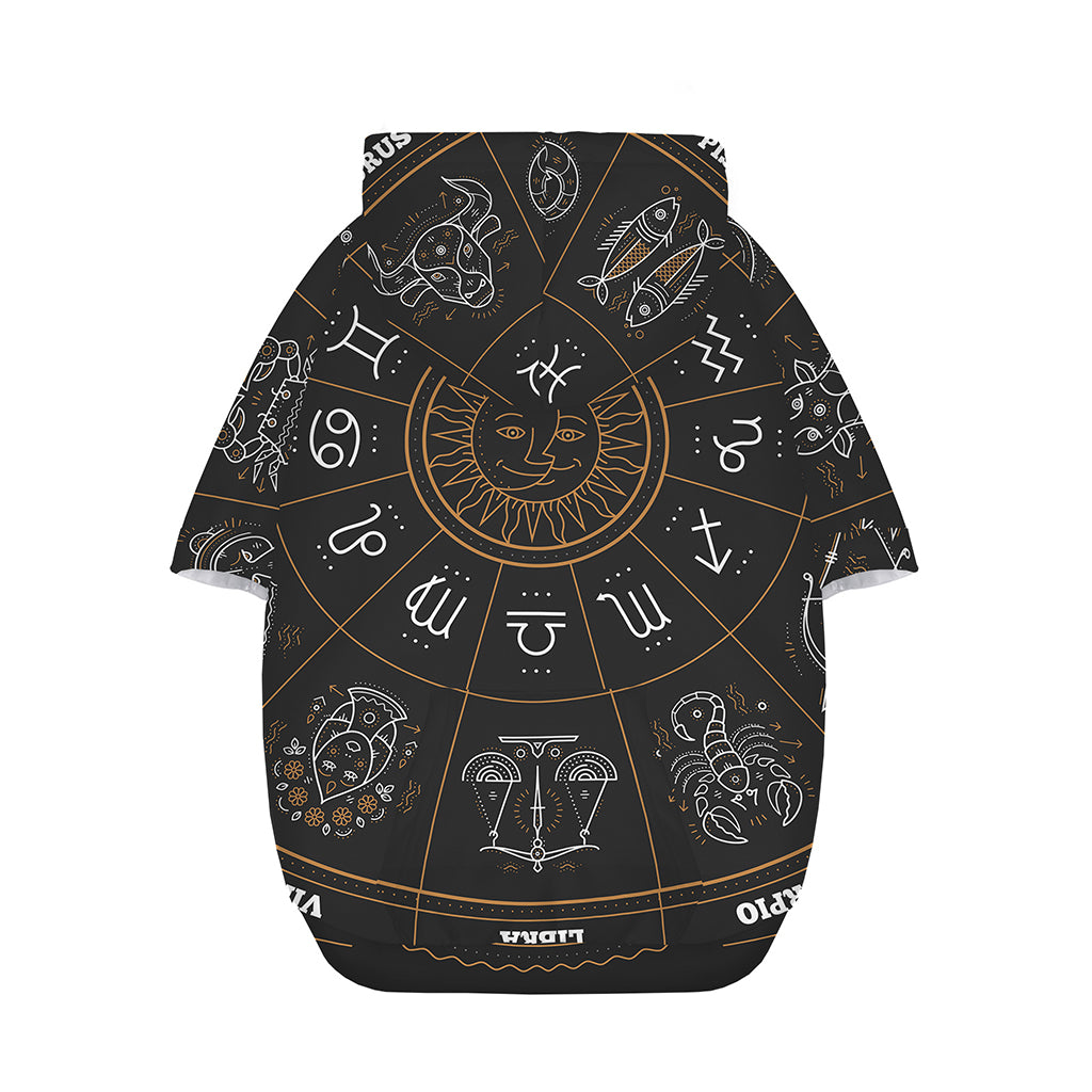Vintage Zodiac Circle Print Dog Zip Up Hoodie