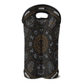 Vintage Zodiac Circle Print Double Neoprene Wine Tote