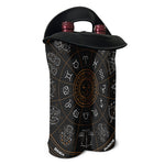 Vintage Zodiac Circle Print Double Neoprene Wine Tote