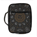 Vintage Zodiac Circle Print Front Pocket Bible Bag