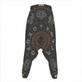 Vintage Zodiac Circle Print Hammer Pants