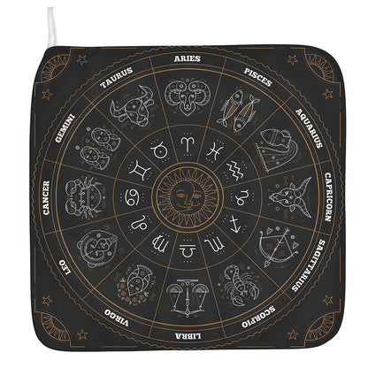 Vintage Zodiac Circle Print Hand Towel