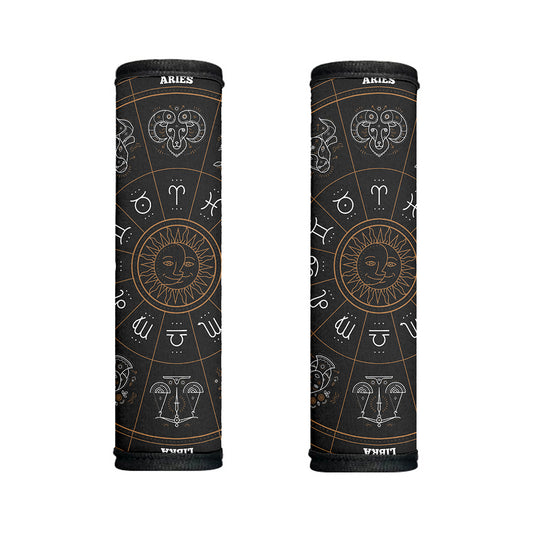 Vintage Zodiac Circle Print Handle Covers
