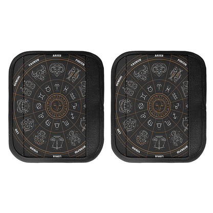 Vintage Zodiac Circle Print Handle Covers