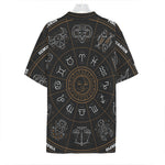 Vintage Zodiac Circle Print Hawaiian Shirt