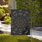 Vintage Zodiac Circle Print House Flag