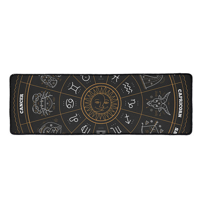Vintage Zodiac Circle Print Long Kitchen Mat