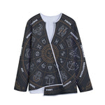 Vintage Zodiac Circle Print Long Sleeve Short Coat