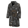 Vintage Zodiac Circle Print Men's Bathrobe