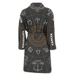 Vintage Zodiac Circle Print Men's Bathrobe
