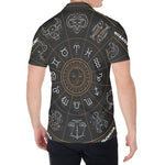 Vintage Zodiac Circle Print Men's Shirt
