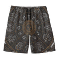 Vintage Zodiac Circle Print Men's Swim Trunks