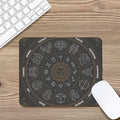 Vintage Zodiac Circle Print Mouse Pad