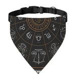 Vintage Zodiac Circle Print Over The Collar Dog Bandana