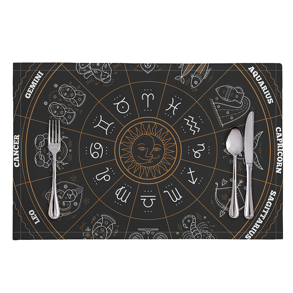 Vintage Zodiac Circle Print Placemat
