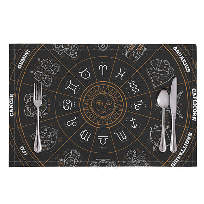 Vintage Zodiac Circle Print Placemat