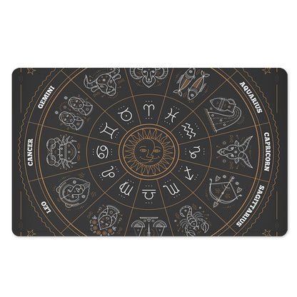 Vintage Zodiac Circle Print Polyester Doormat