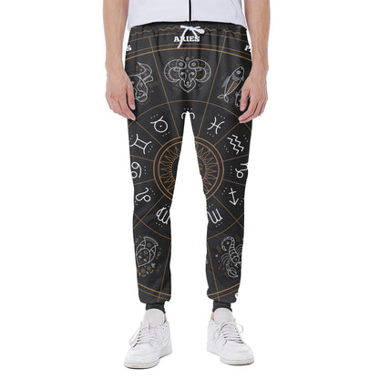 Vintage Zodiac Circle Print Scuba Joggers