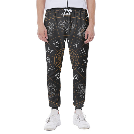 Vintage Zodiac Circle Print Scuba Joggers