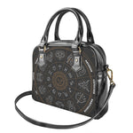 Vintage Zodiac Circle Print Shoulder Handbag