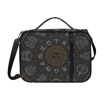 Vintage Zodiac Circle Print Shoulder Strap Bible Bag