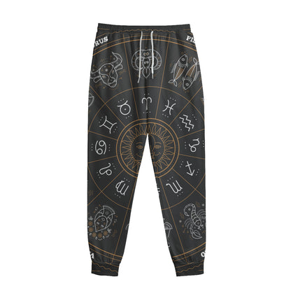 Vintage Zodiac Circle Print Sweatpants