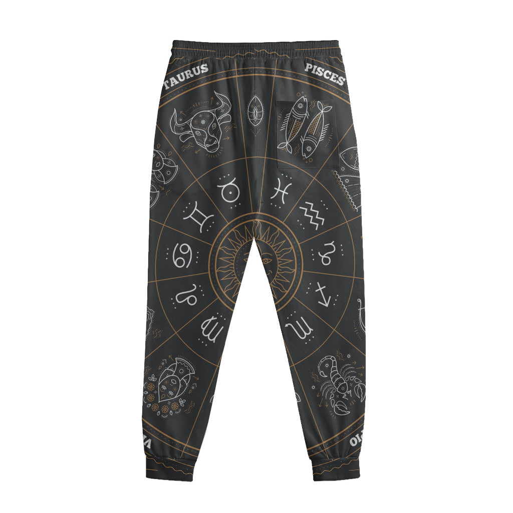Vintage Zodiac Circle Print Sweatpants