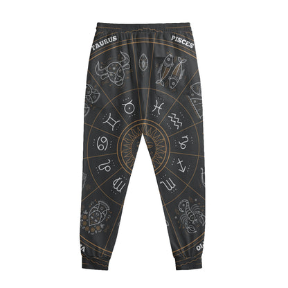 Vintage Zodiac Circle Print Sweatpants