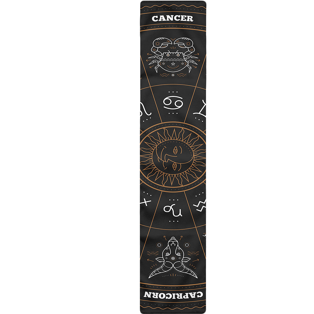 Vintage Zodiac Circle Print Table Runner