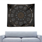 Vintage Zodiac Circle Print Tapestry