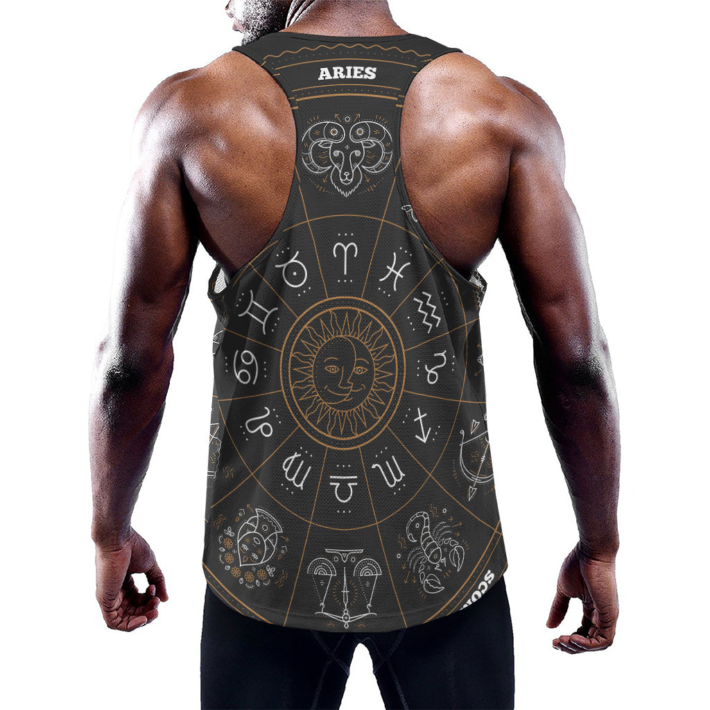 Vintage Zodiac Circle Print Training Tank Top
