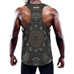 Vintage Zodiac Circle Print Training Tank Top