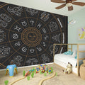 Vintage Zodiac Circle Print Wall Sticker