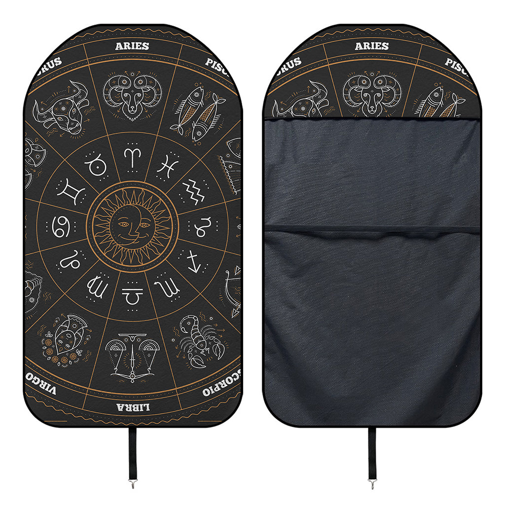 Vintage Zodiac Circle Print Waterproof Car Seat Cover