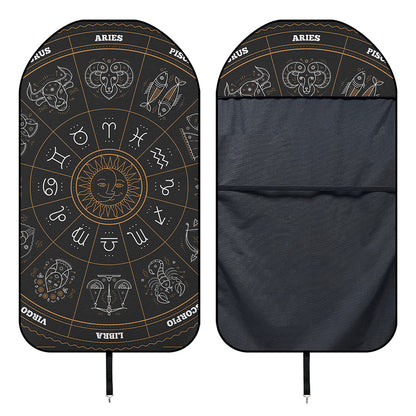 Vintage Zodiac Circle Print Waterproof Car Seat Cover