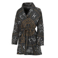 Vintage Zodiac Circle Print Women's Bathrobe