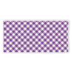 Violet And White Gingham Pattern Print Beach Towel