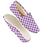 Violet And White Gingham Pattern Print Casual Shoes