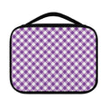 Violet And White Gingham Pattern Print Classic Bible Case