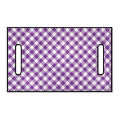 Violet And White Gingham Pattern Print Golf Cart Seat Cover