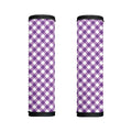 Violet And White Gingham Pattern Print Handle Covers